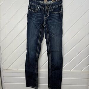 Studio 5 girls cowgirl jeans skinny straight 12